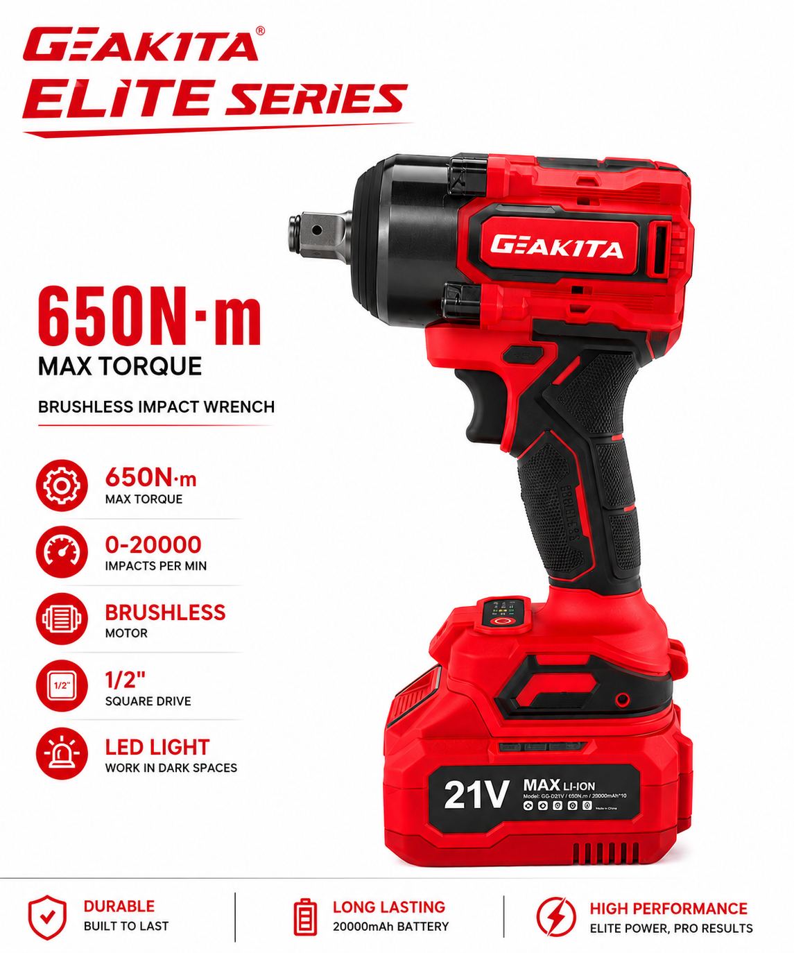 650N/m Impact Wrench