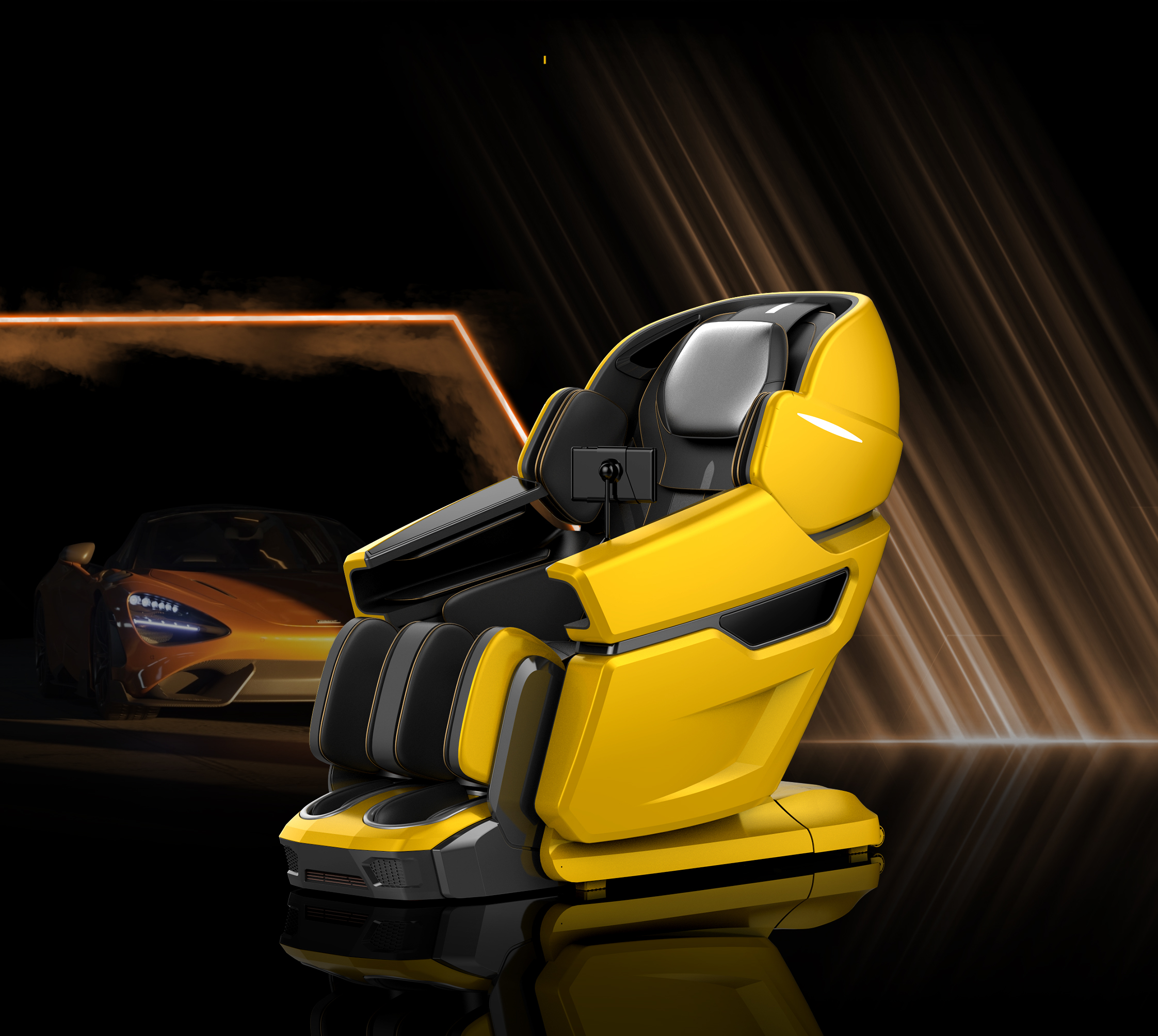 4D massage chair installed in an automobile 4S showroom waiting lounge