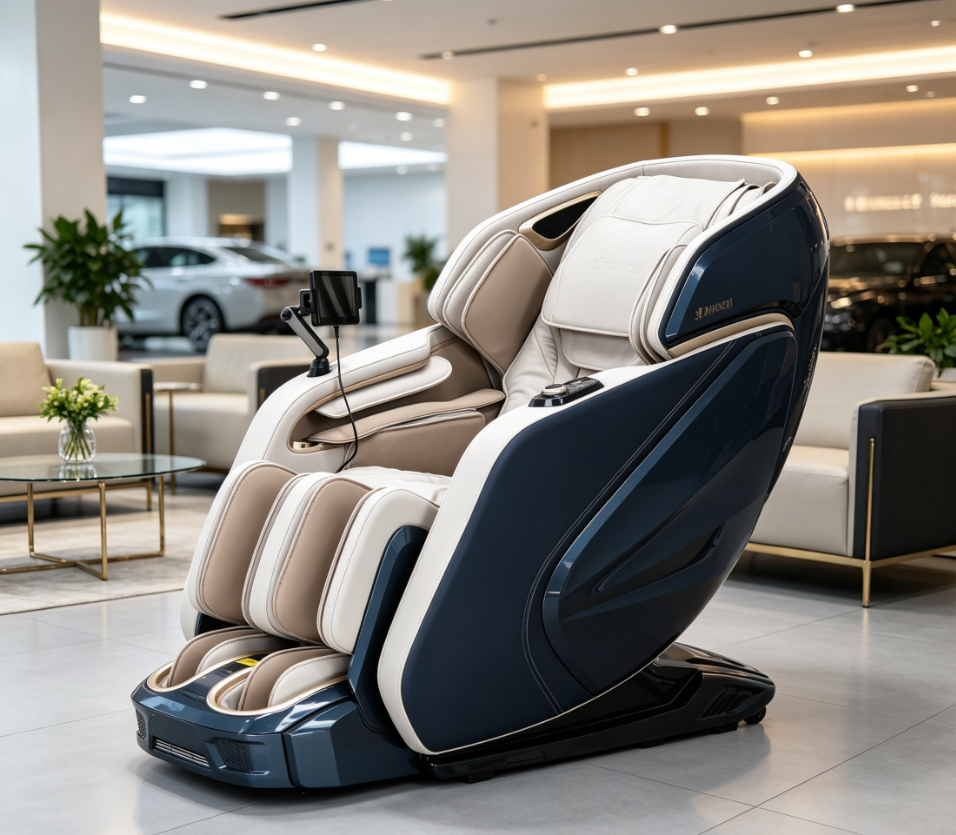4D massage chair in automotive 4S showroom lounge