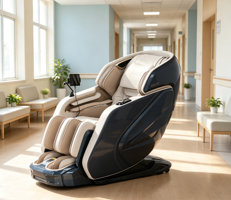 4D massage chair in a senior-care facility