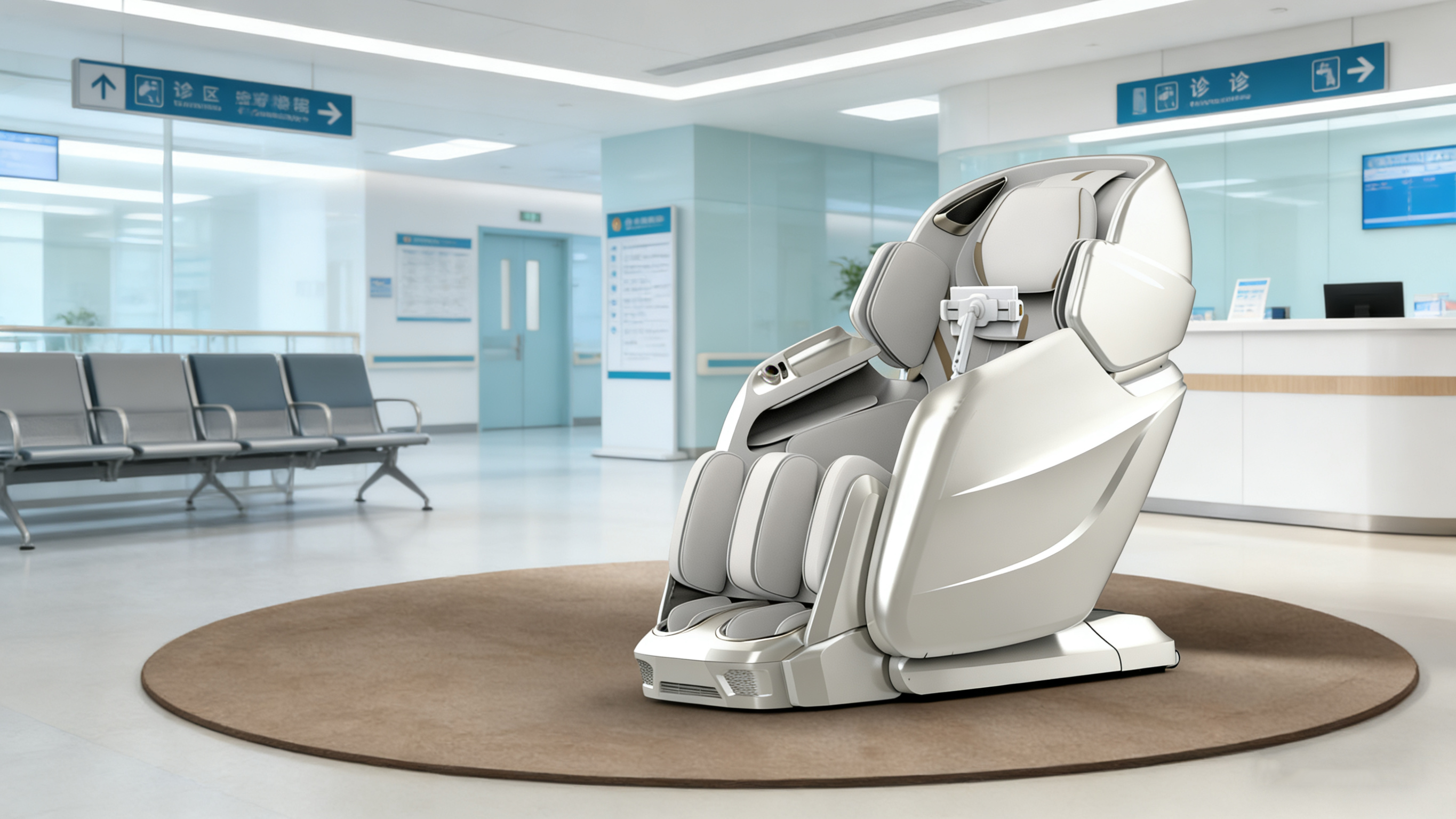 4D Massage Chair model 8520 deployed in a hospital healthcare environment