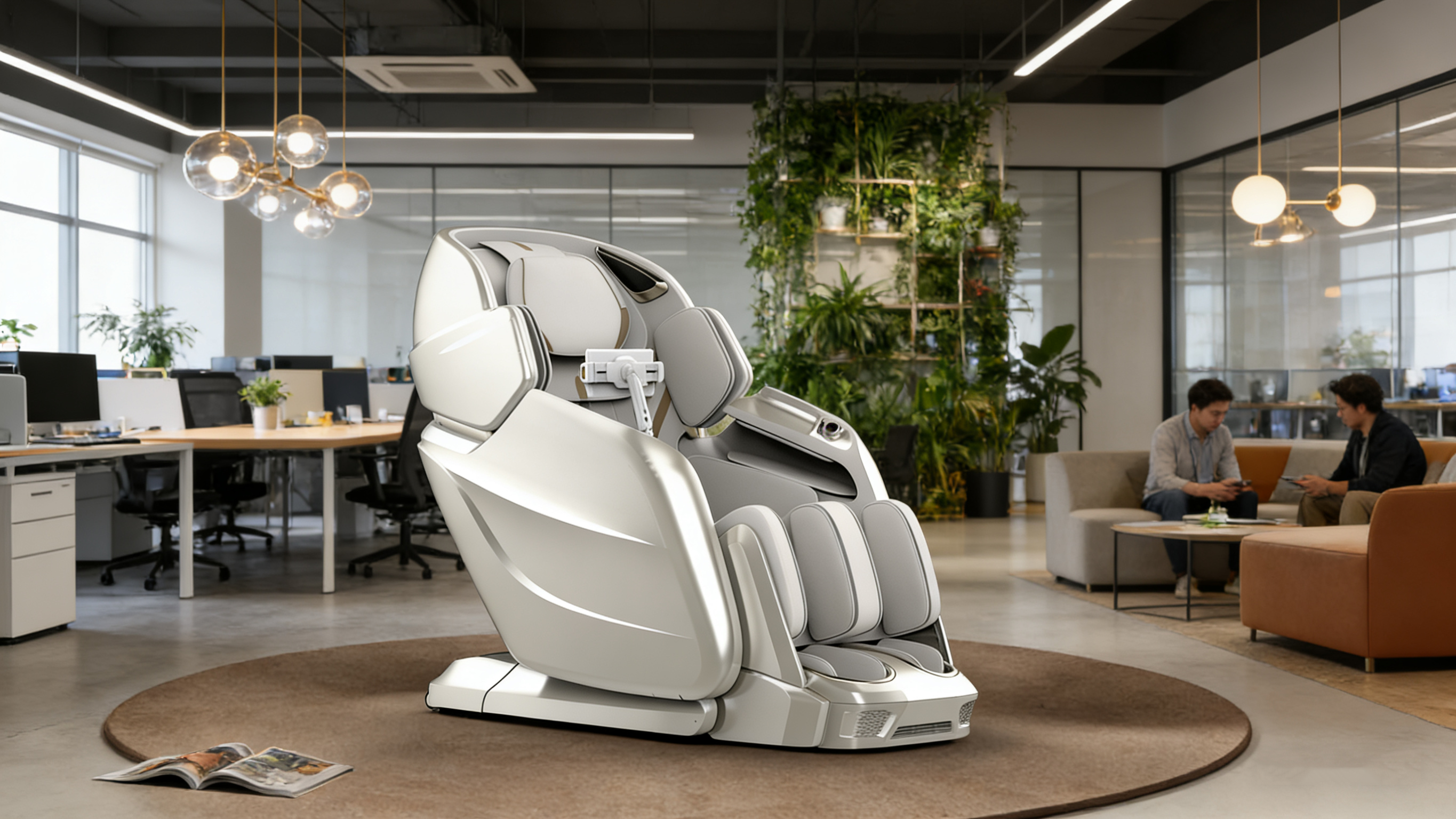 3D massage chair in an office environment