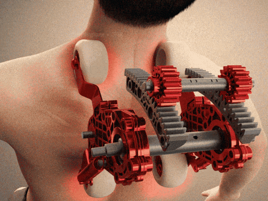4D massage chair performing deep tissue massage with adjustable rollers