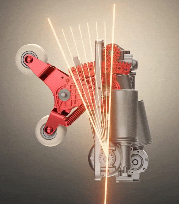 4D massage chair roller extending outward