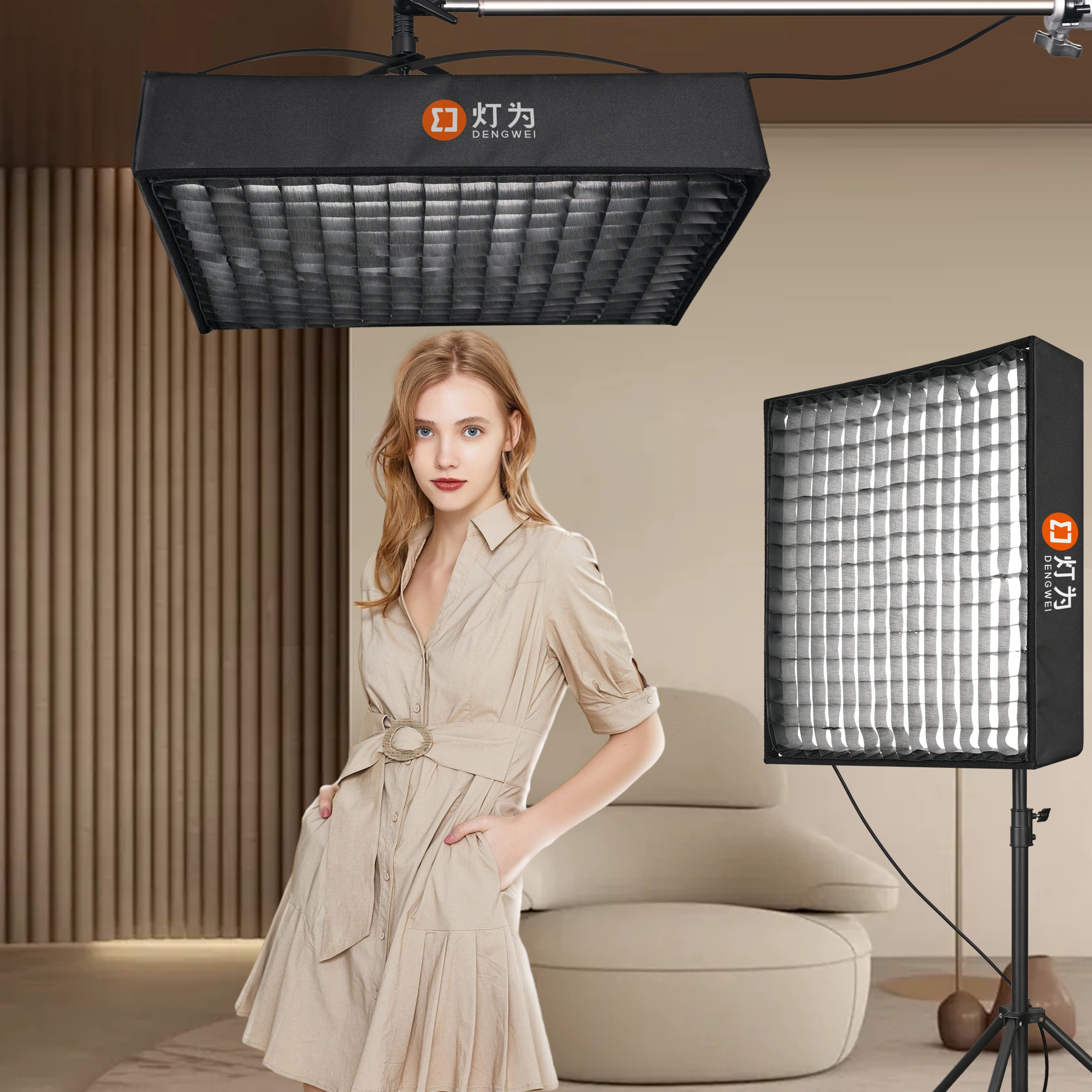 FP150S, 2700K-6500K, rollable cloth lamp, continuous LED light