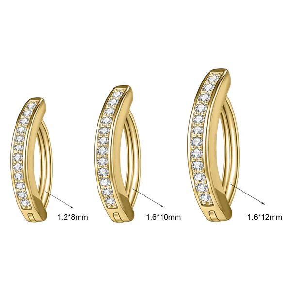 14G Belly Button Ring, 925 Sterling Silver Navel Ring, Bling Zirconia Belly Ring, Clicker Piercing Jewelry, ZMJP055