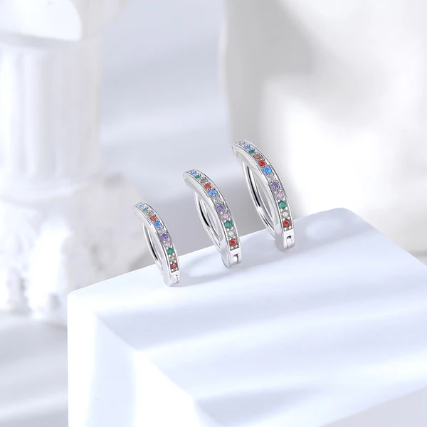 14G Belly Button Ring, 925 Sterling Silver Navel Ring, Bling Zirconia Belly Ring, Clicker Piercing Jewelry, ZMJP055