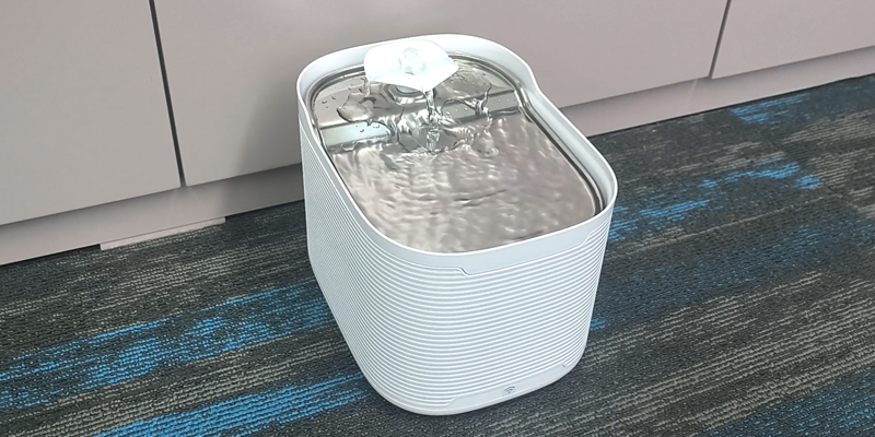 Fountain properly positioned near a wall