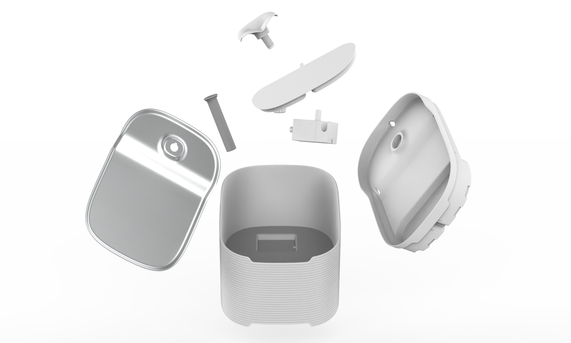 Washing removable parts with mild soap and water