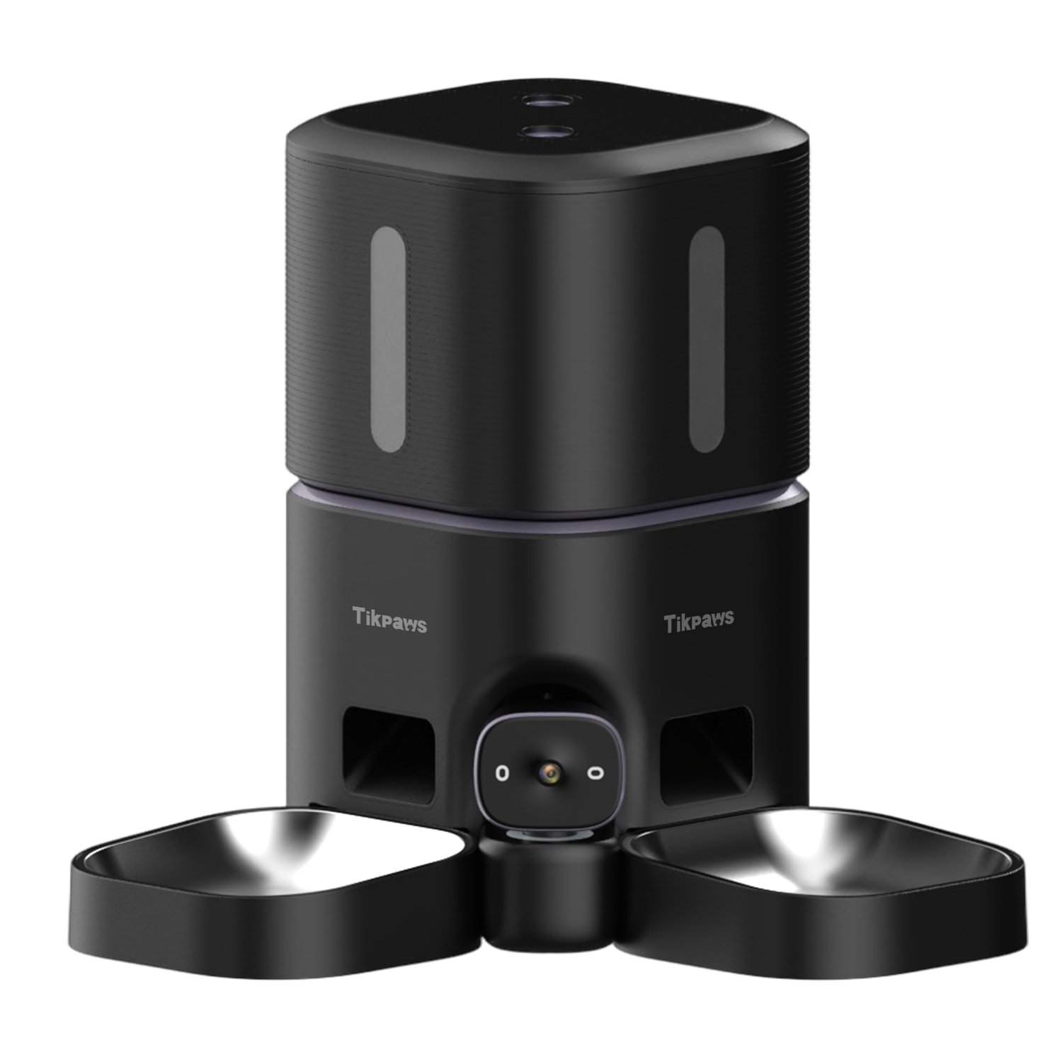 Dual-bowl smart feeder designed for multi-pet homes