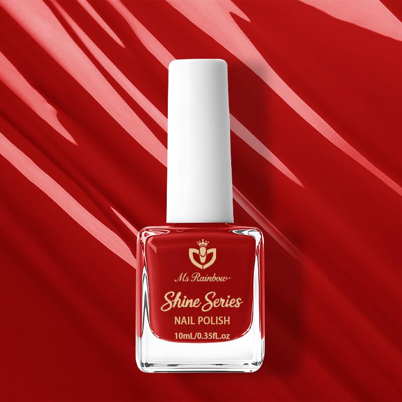 Ms Rainbow Crimson Red Nail Polish 10ml Gloss Shine Nail Varnish For Nail Art