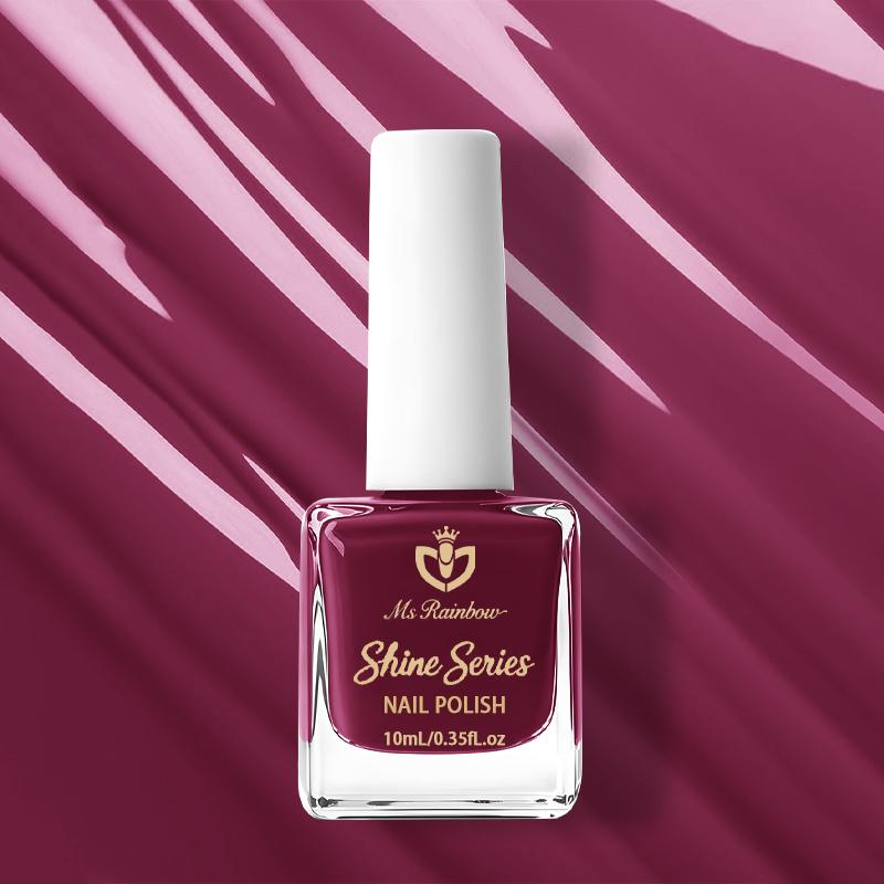 Ms Rainbow Plum Purple Nail Polish 10ml Gloss Shine Nail Varnish For Nail Art