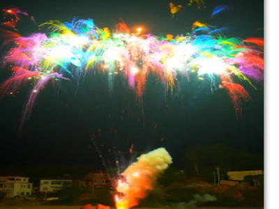 80shots / Premium Golden Willow Titanium Professional Compound Firework    