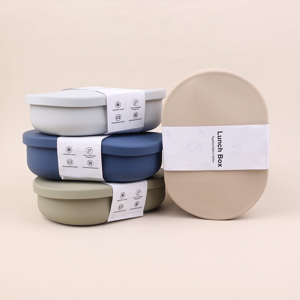 1200ml Silicone Bento Box With 5 Compartments
