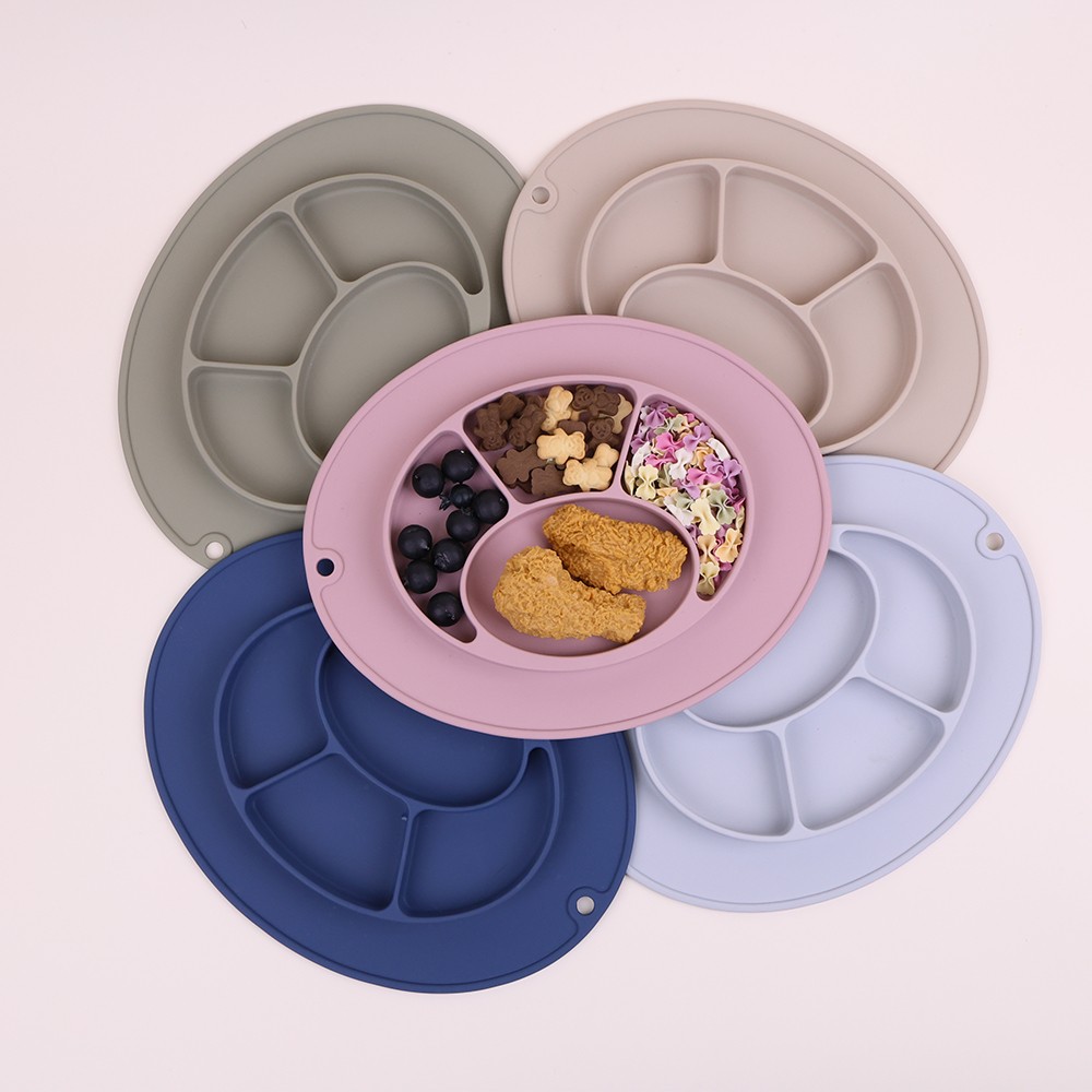Silicone Suction Plate with Built-in Placemat