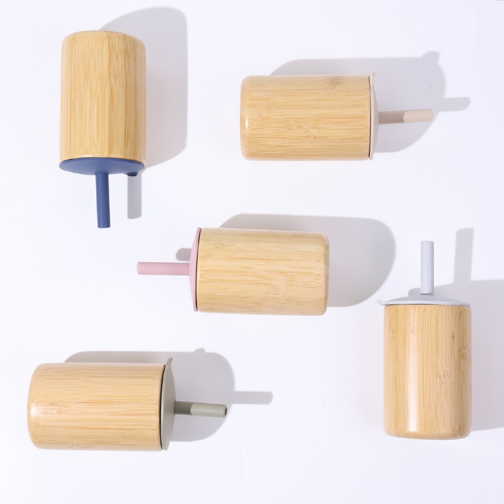 Silicone Bamboo straw cup