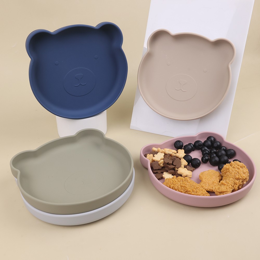 Silicone Bear Shape Plate With Suction
