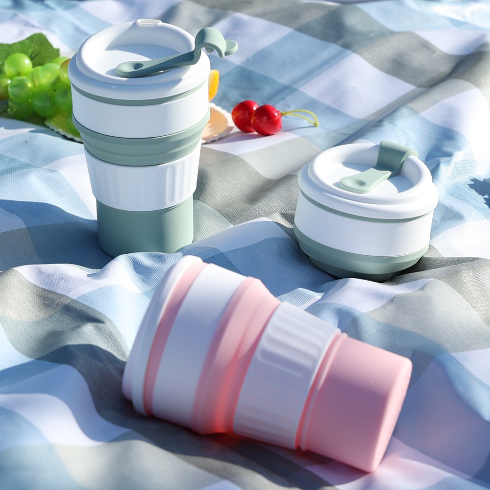 silicone coffee foldable cup