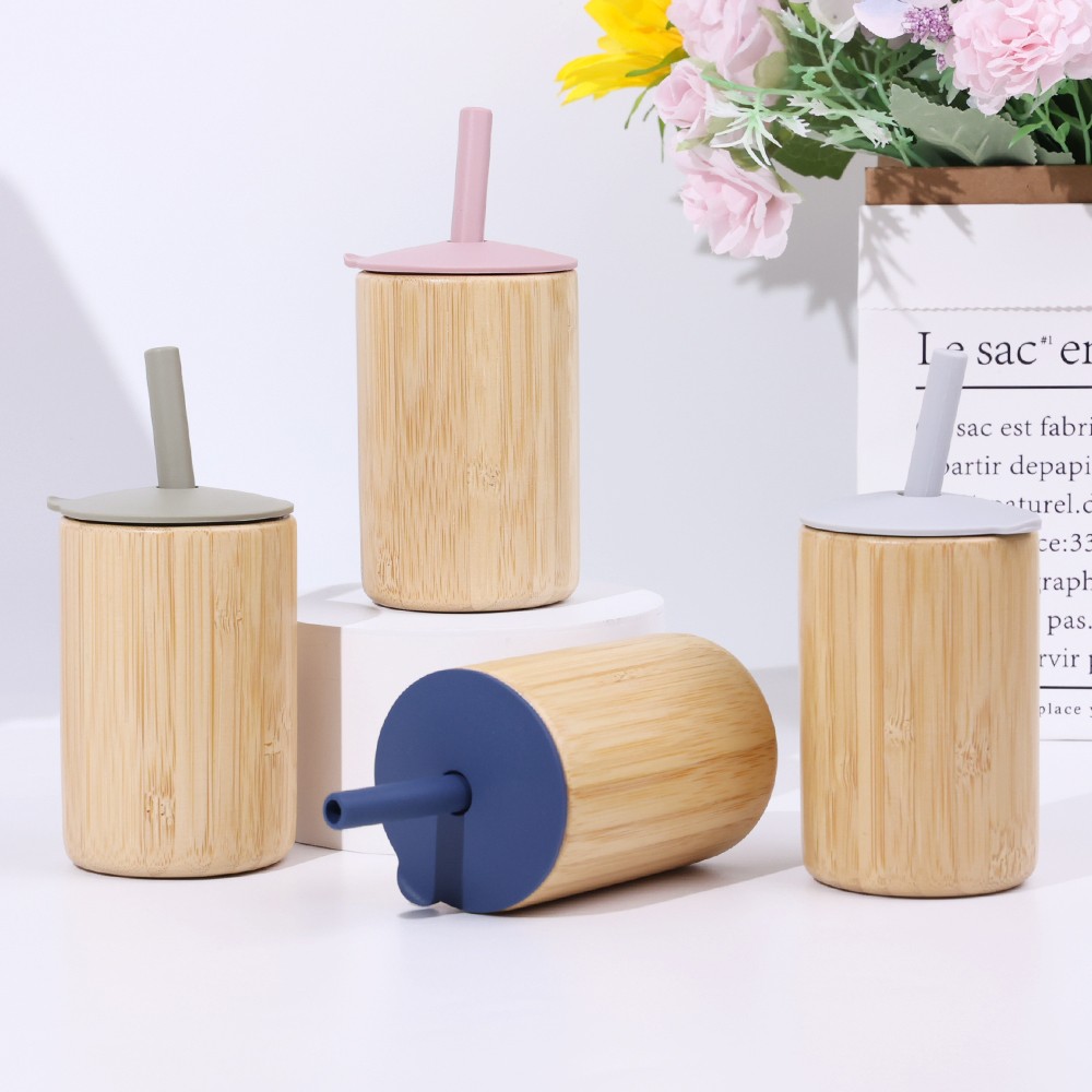 Silicone Bamboo straw cup