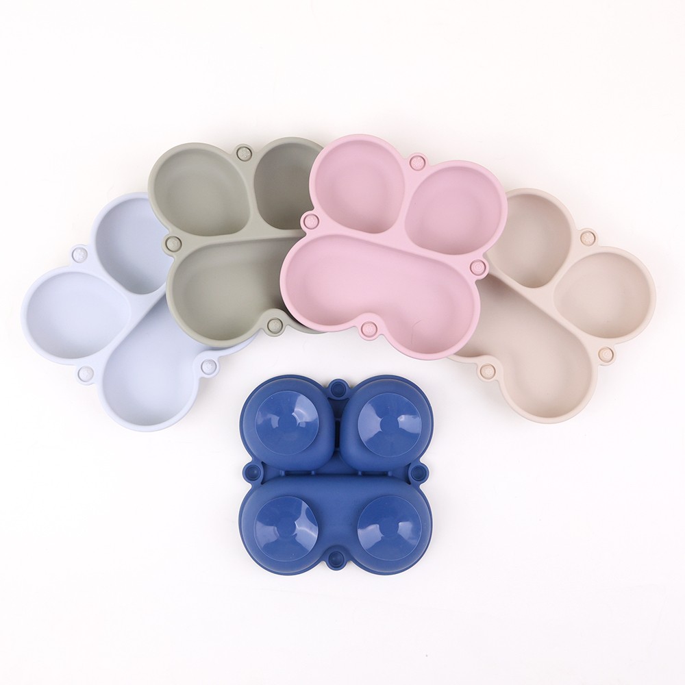 Silicone Butterfly Shape Plates with 4 Suction Cups