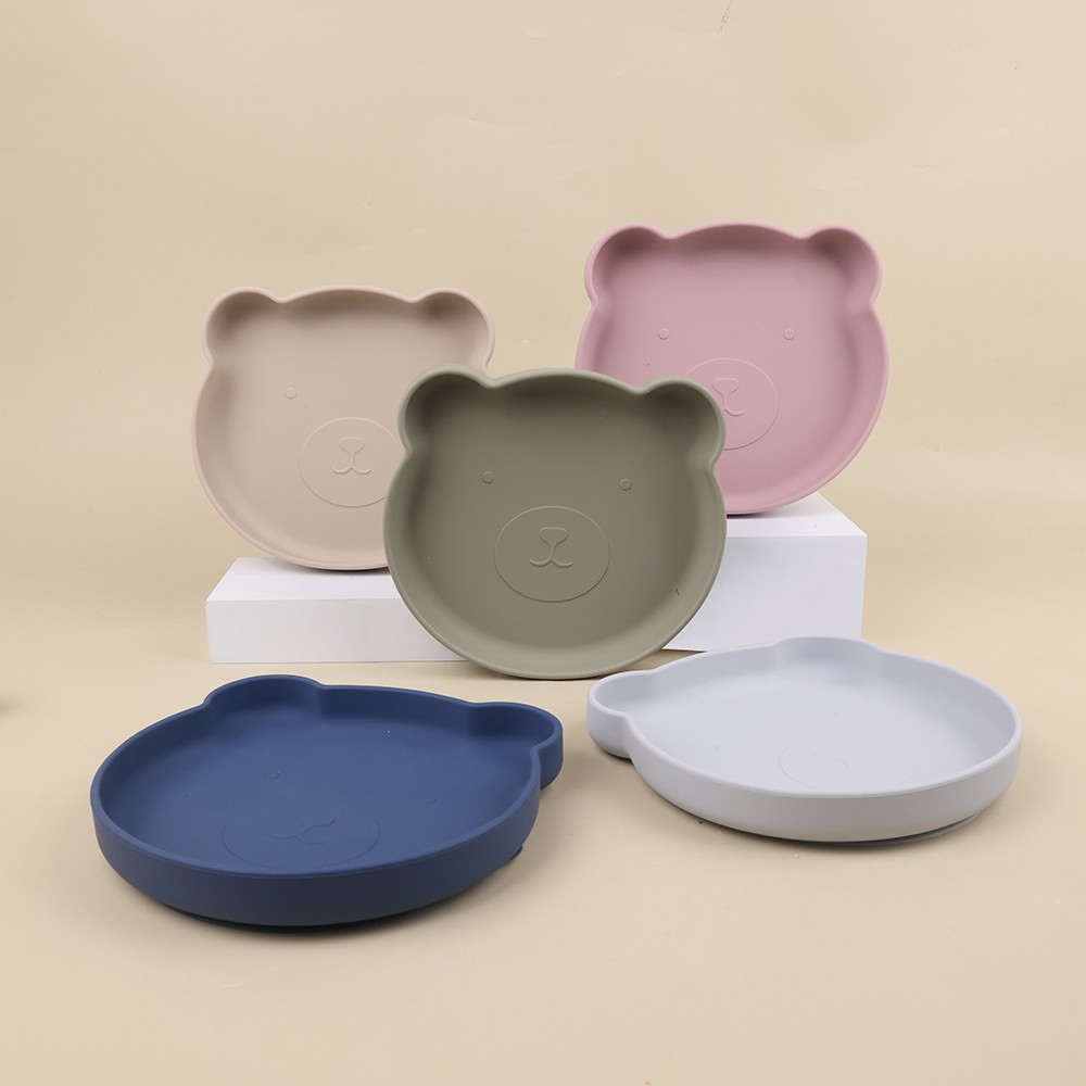 Silicone Bear Shape Plate With Suction