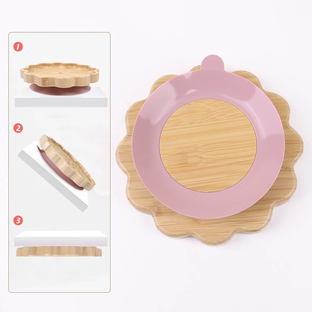 Bamboo Plates with Silicone Suction