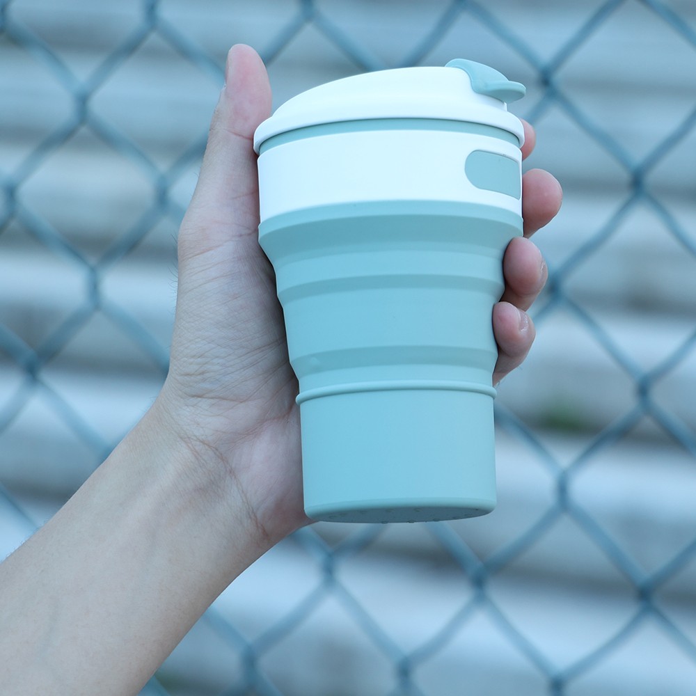 silicone coffee foldable cup