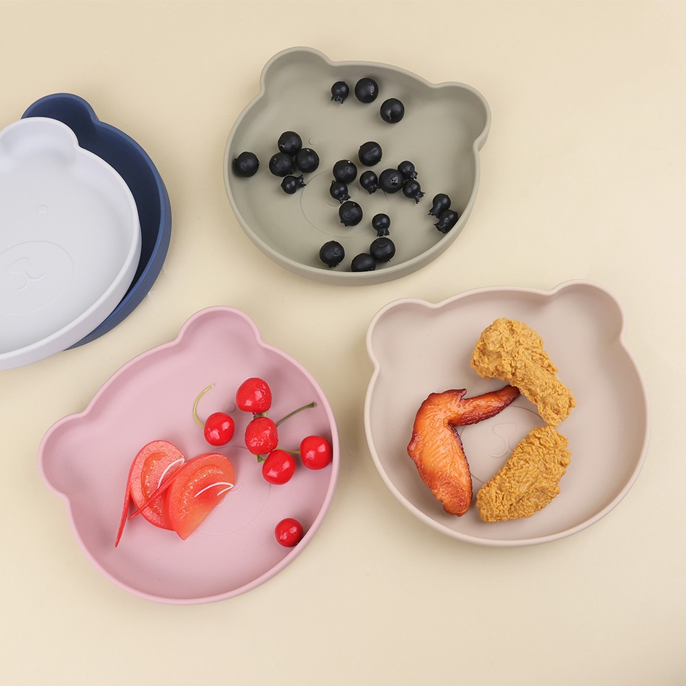 Silicone Bear Shape Plate With Suction