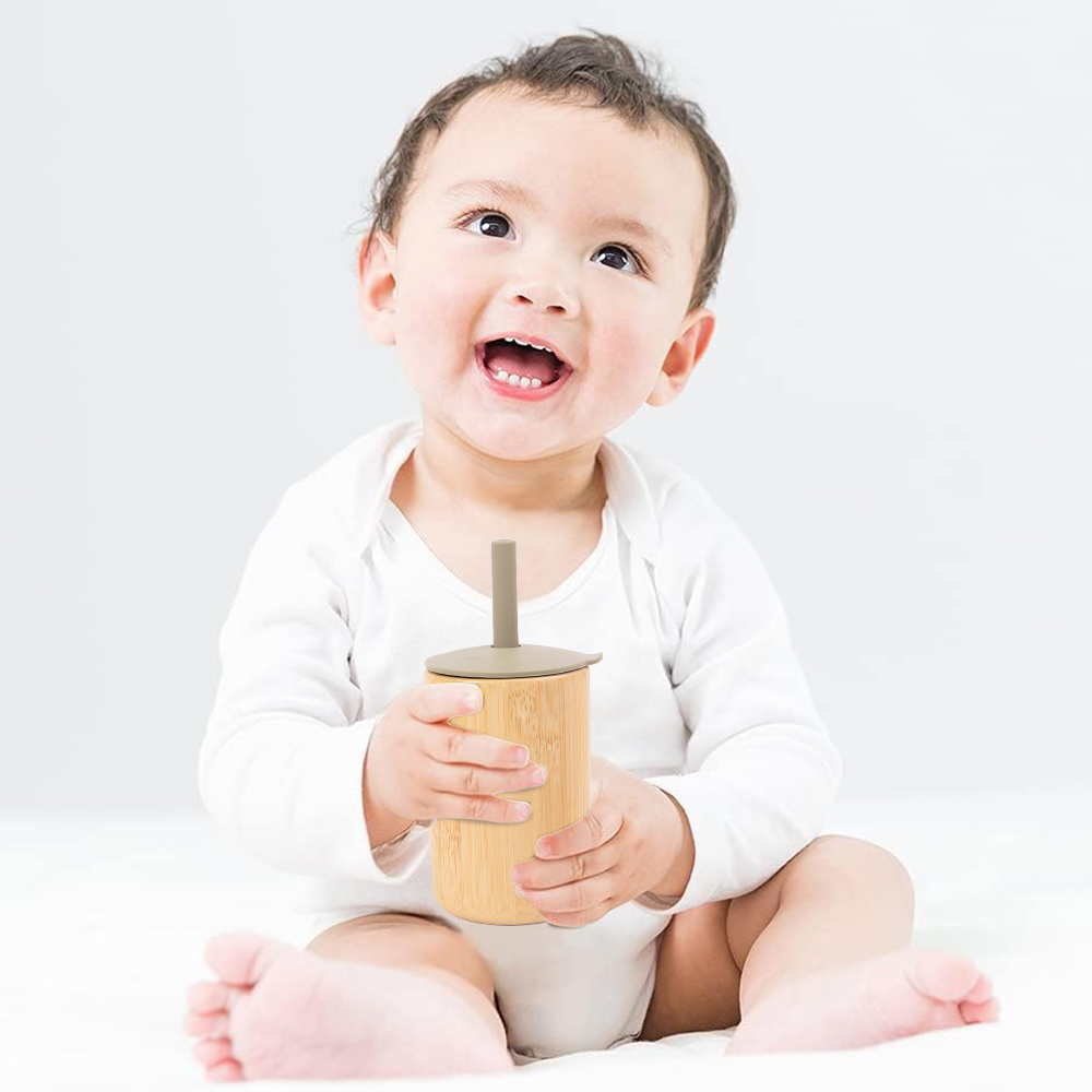 Silicone Bamboo straw cup
