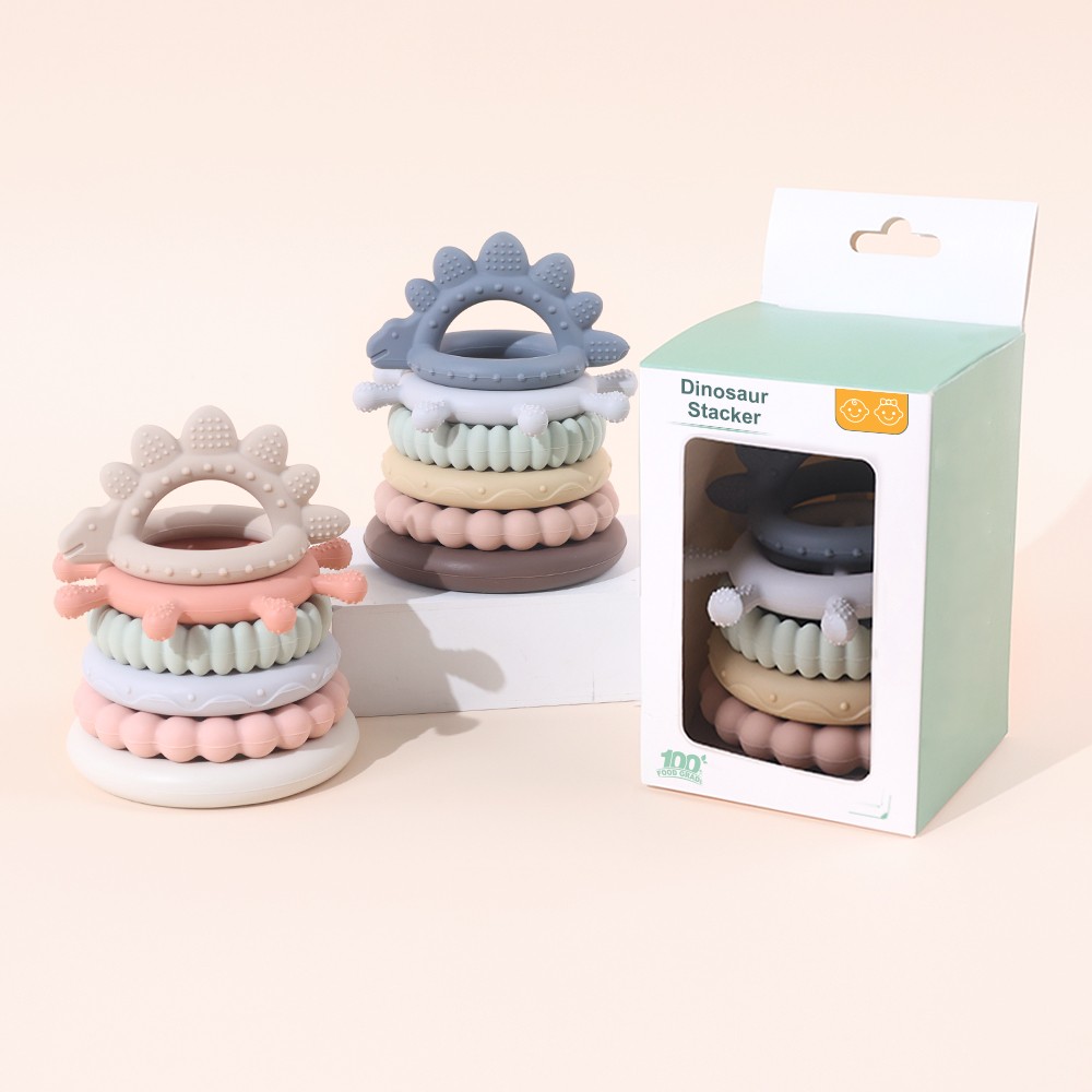 Dinosaur toothpaste stacking toy