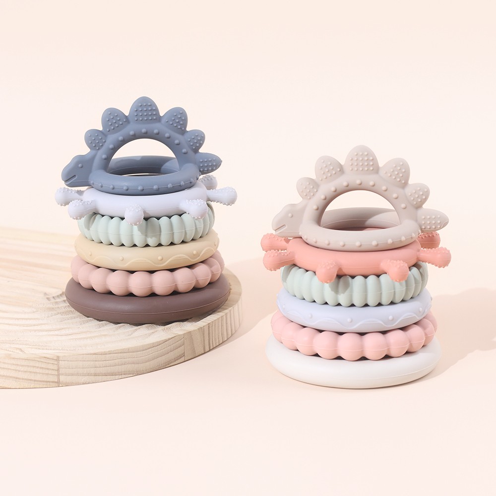 Dinosaur toothpaste stacking toy