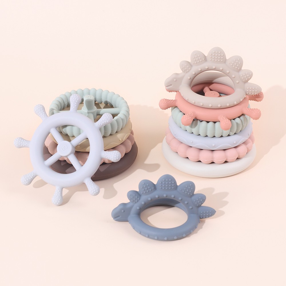 Dinosaur toothpaste stacking toy