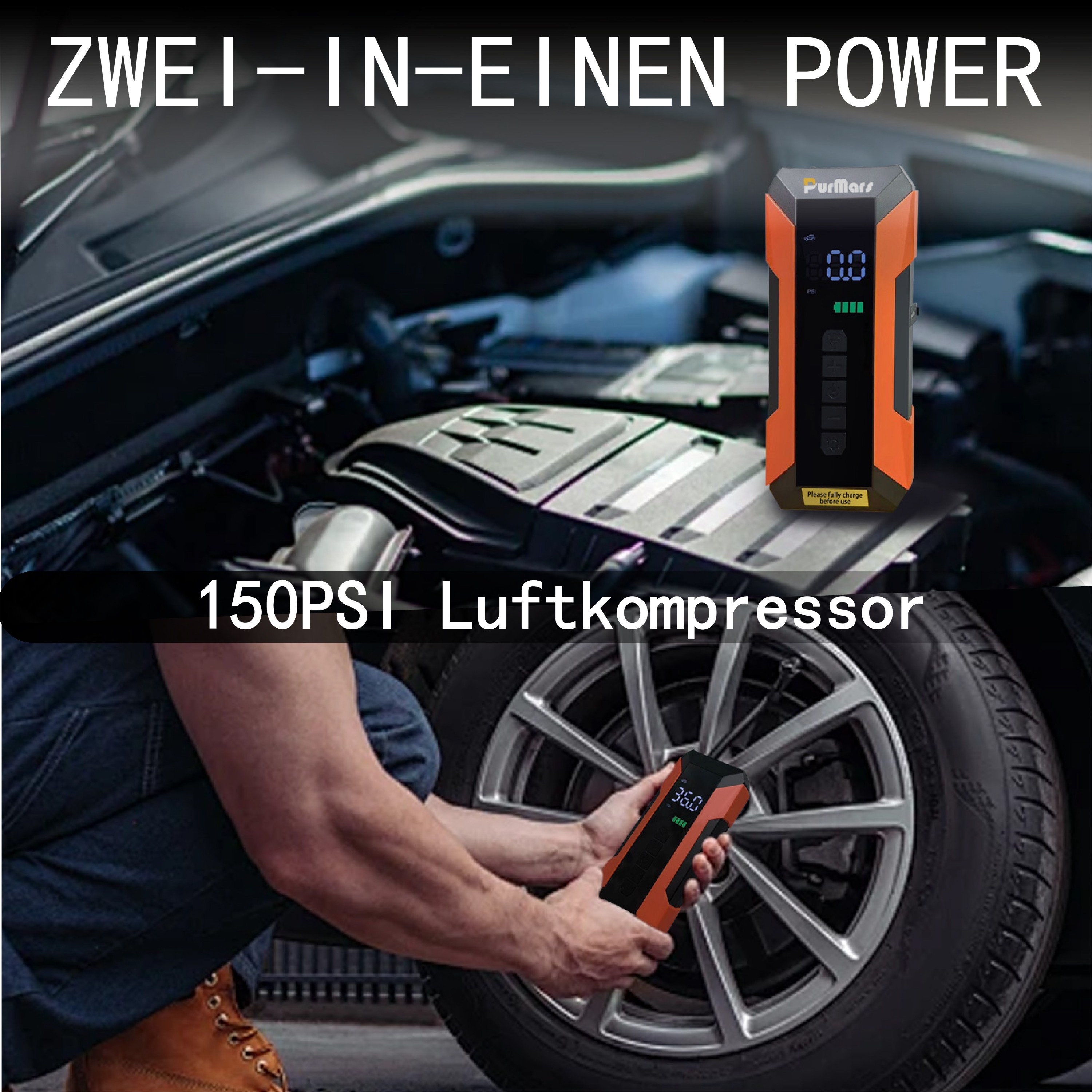 The All-in-One Air Pump & Jump Starter