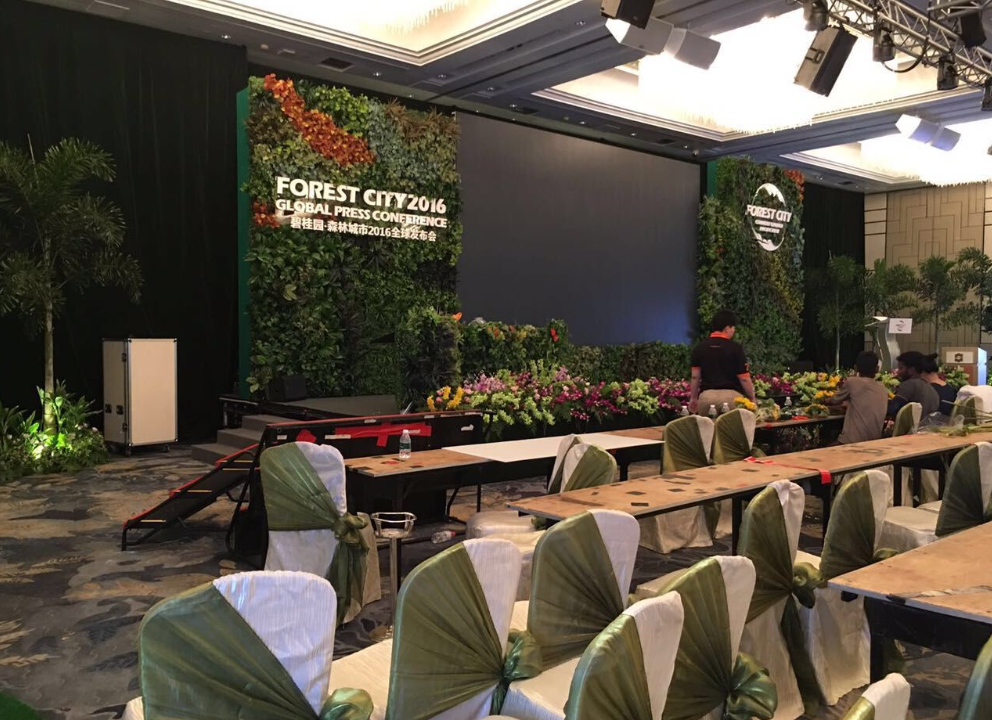 Malaysia Country Garden Global Launch Event Plant Wall 2016