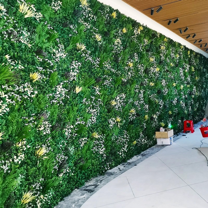 Mall Decoration Fireproof Outdoor Artificial Plant Wall