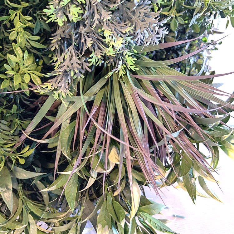 Office Decoration Fireproof And UV Artificial Green Wall