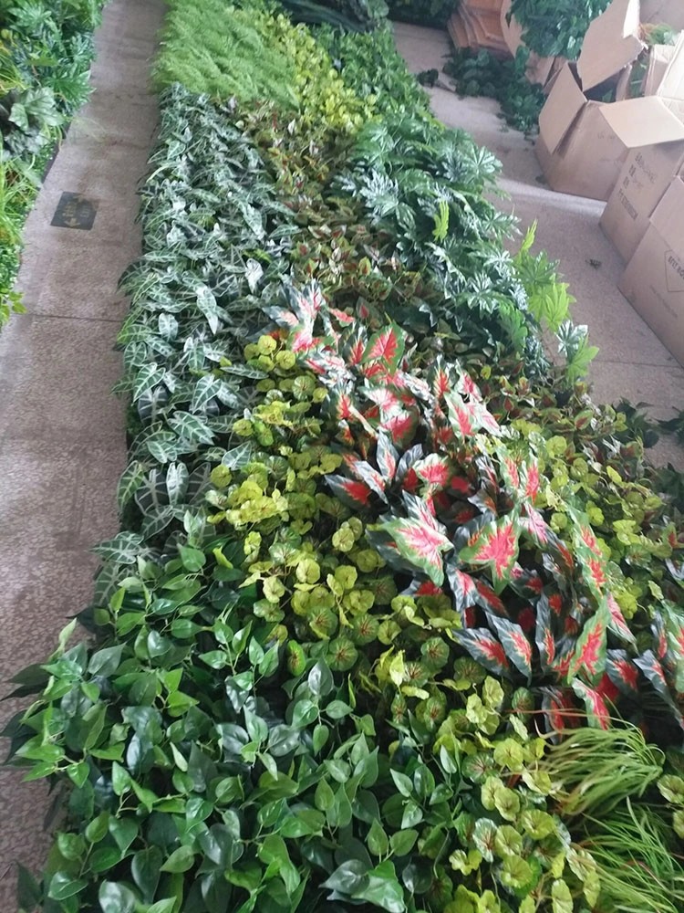 UK Office Decoration Indoor Artificial Green Wall 