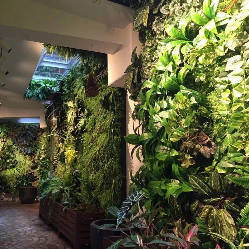 Hotel Decoration Indoor Artificial Plant Wall 