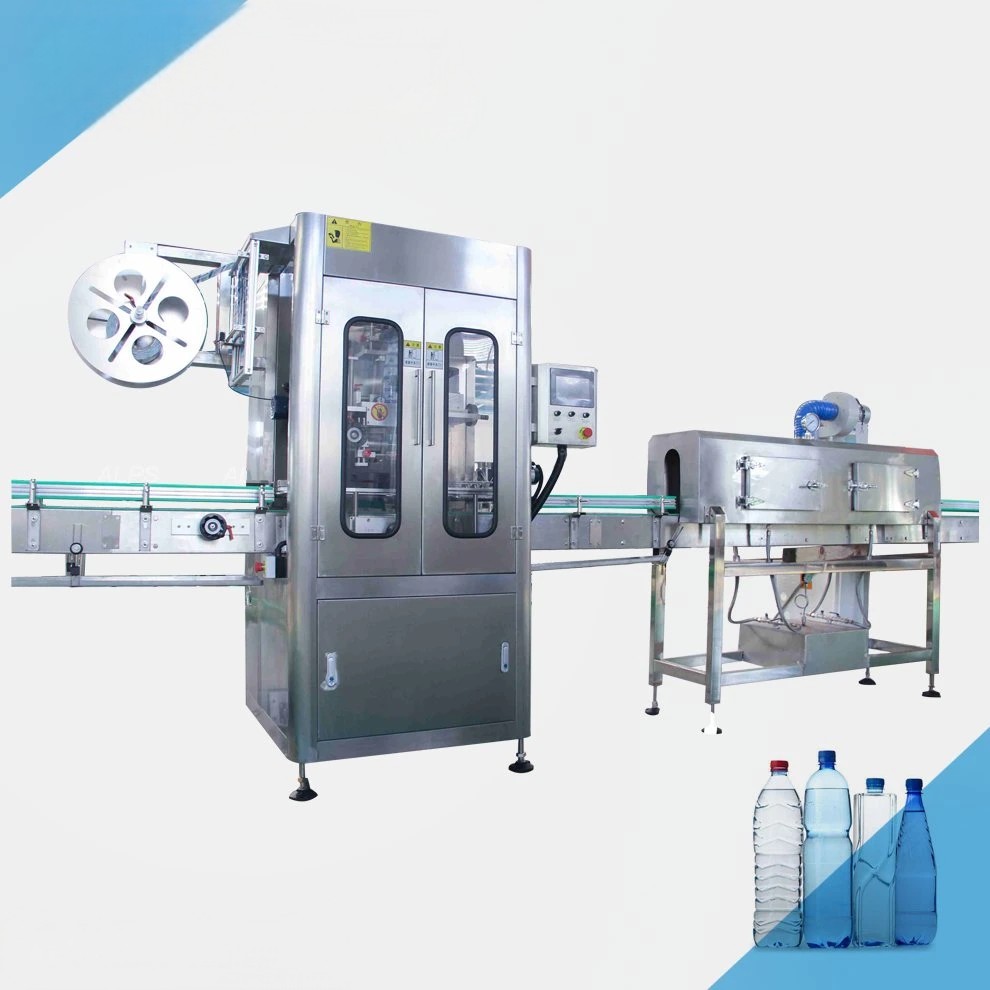 Automatic Plastic Water Juice Bottle PVC Label Sleeve Heat Shrink Labeling Machine