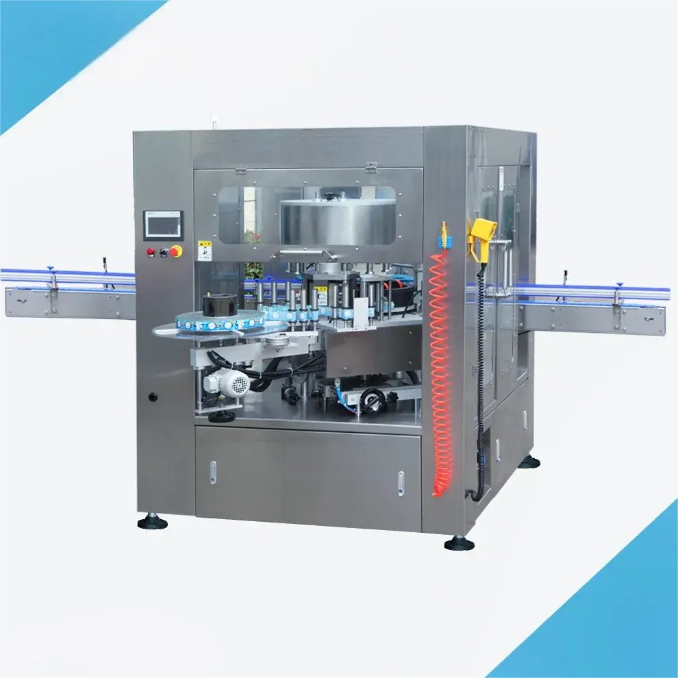 Automatic Rotary Type Bottle or Tin Can OPP Hot Melt Glue Paper Label Labeling Machine