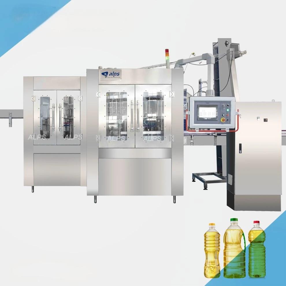Automatic Red Palm Sunflower Edible Essentail Cooking Oil Production Bottling Filling Packing Machine