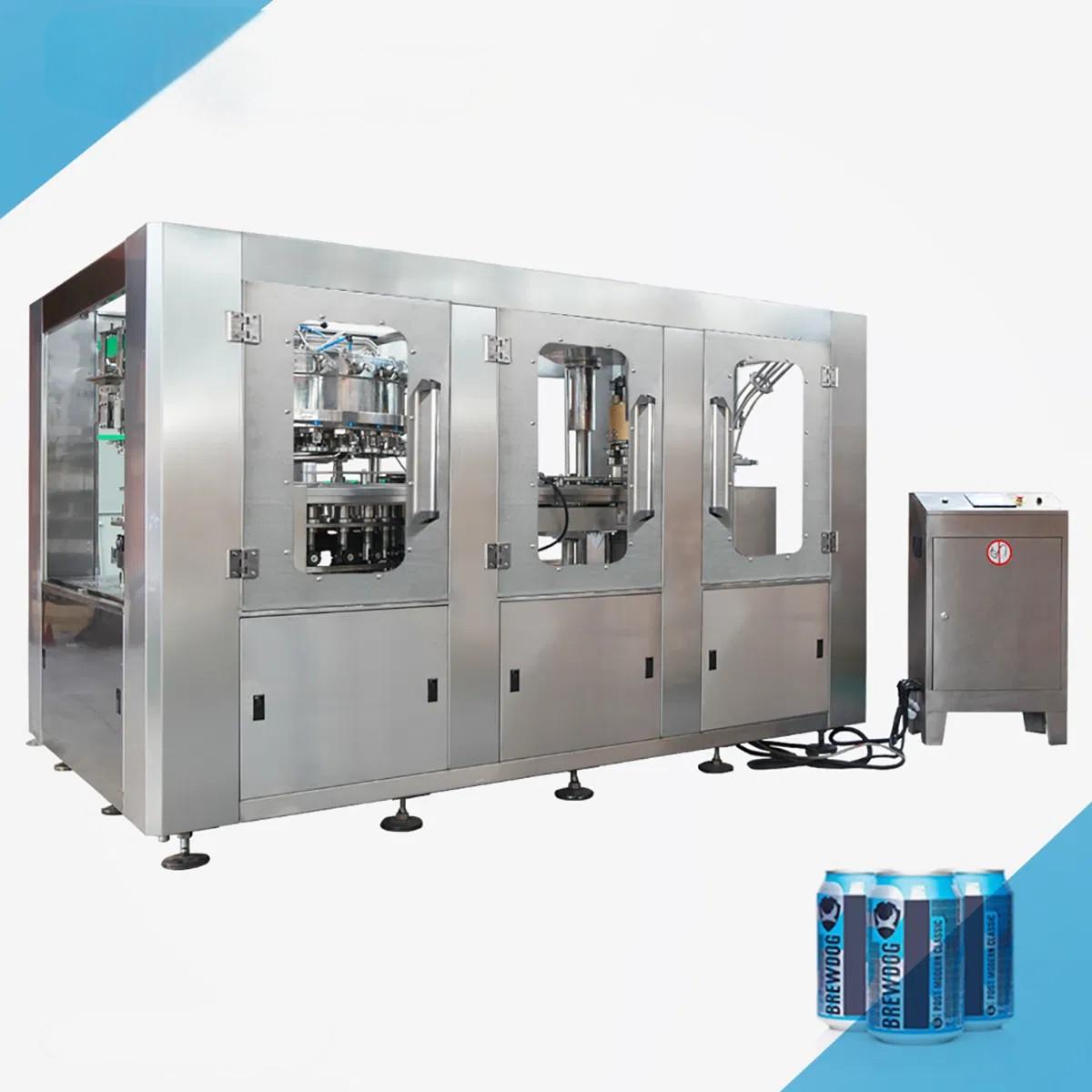 Autoamtic Aluminum Pet Can CSD Carbonated Energy Drink Filling Seaming Canning Machine