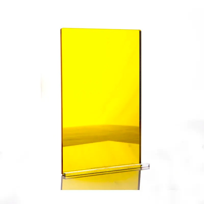 Acrylic 2 Way Mirror Sheet Yellow Mirrored Acrylic