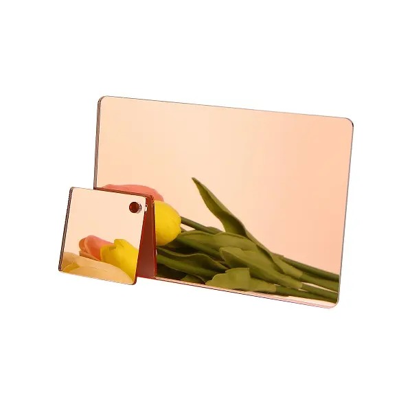 Transform your space with the charm of rose gold mirrored acrylic panels
