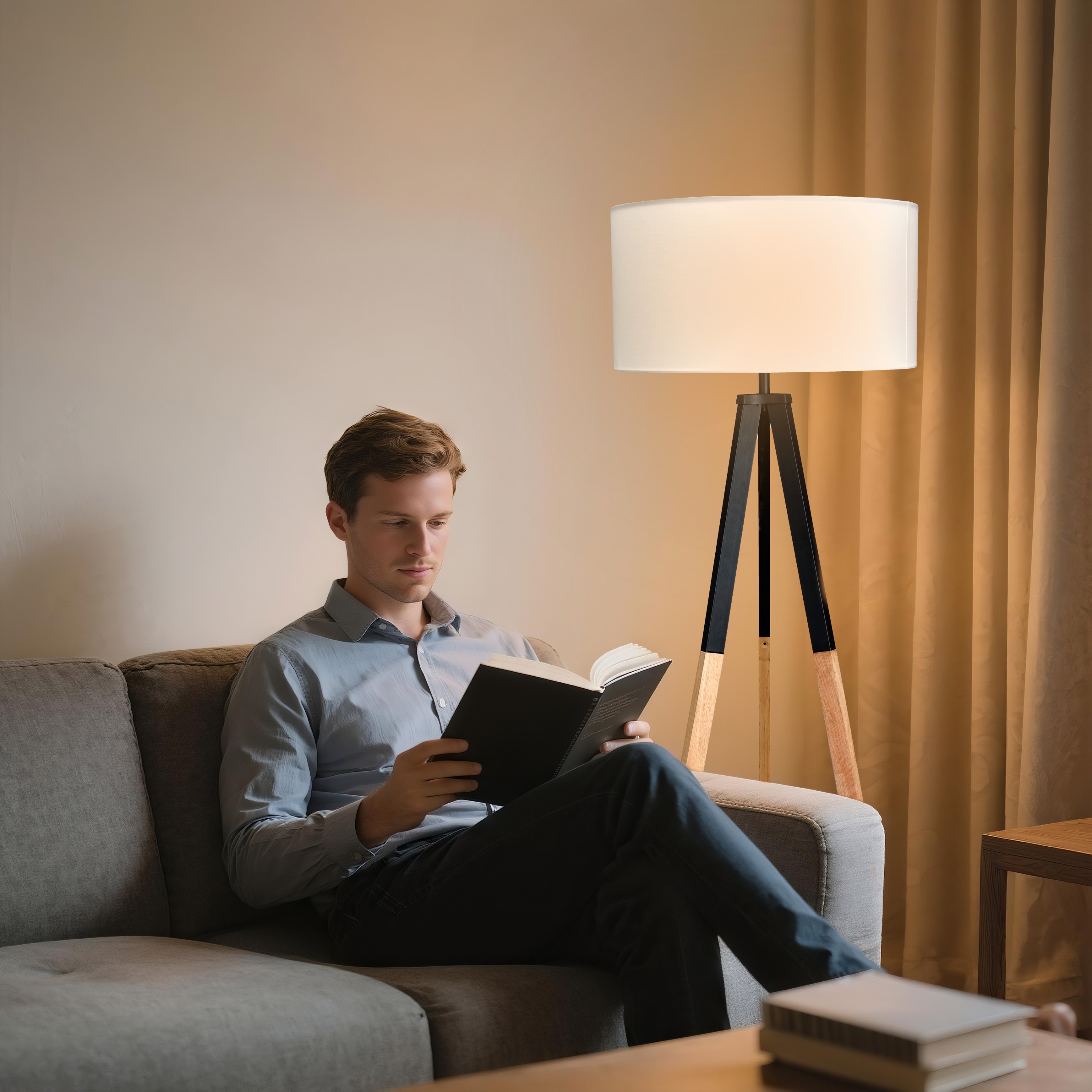 #slider-caption-0 Slimline Arc Floor Lamp