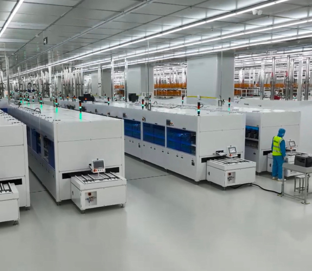 Production line for solar cell manufacturing and inspection