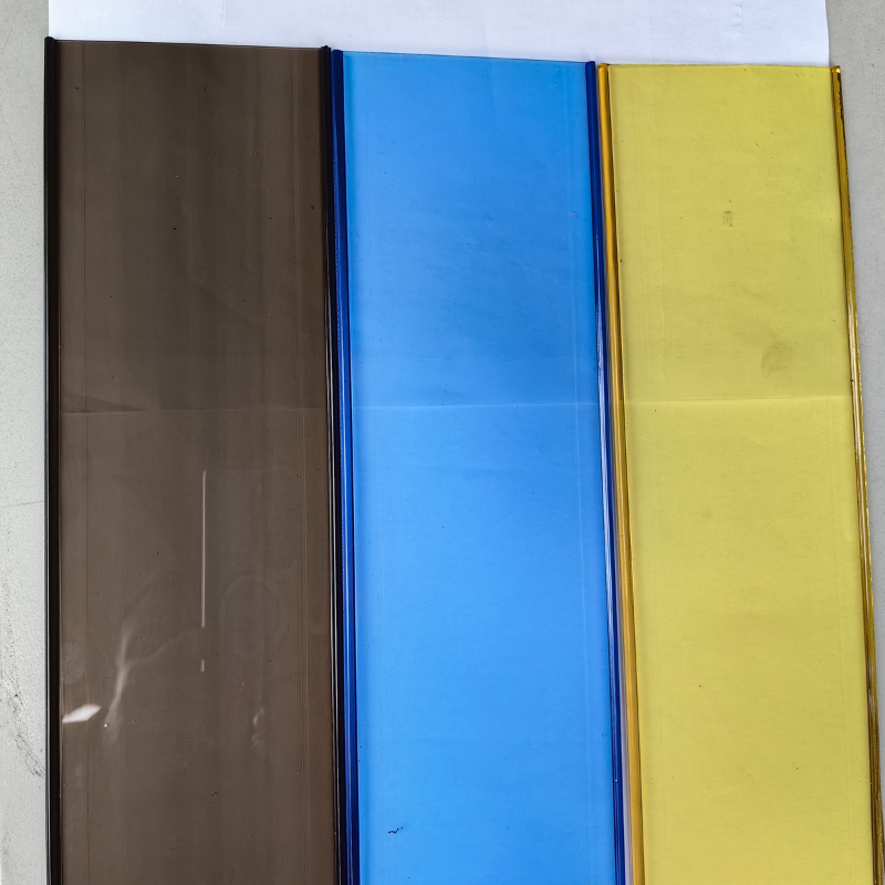  Yellow Colored Sunblock  Clear Polycarbonate Rolling Shutter Slat