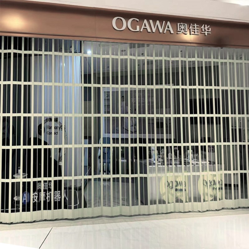  Shopfront Aluminum Sliding  Folding  Door Security Grill Gate