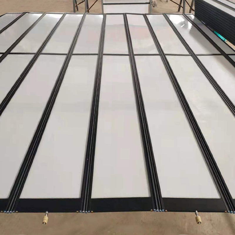 Transparent Polycarbonate Folding Door Black Coated  New Model