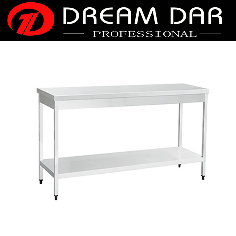 Italian Style Stainless Steel Kitchen Cooking Work Table 2 Tiers